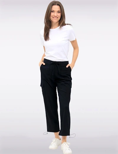 Lightweight Tummy Control RapiDry Tech Cargo Pants Adjustable Cuff by Point Zero