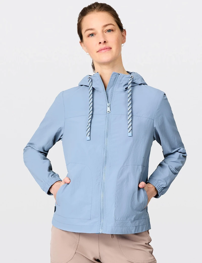 Lightweight Cropped Windbreaker Jacket - Hooded & Water-Resistant Free Country