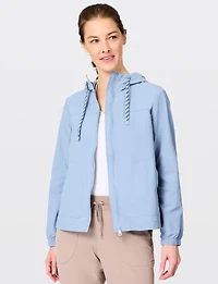 Lightweight Cropped Windbreaker Jacket - Hooded & Water-Resistant  Free Country