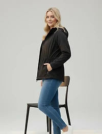 Lightweight Hooded Active Raincoat by Free Country – Water-Resistant Anorak