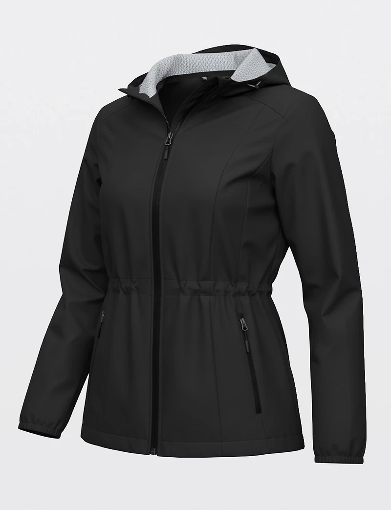 Lightweight Hooded Active Raincoat by Free Country – Water-Resistant Anorak