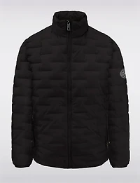 Men's Black Lightweight Quilted Puffer Jacket with Eco-Down by Point Zero