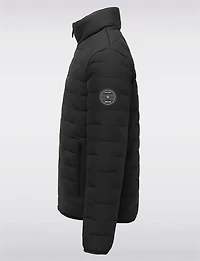 Men's Black Lightweight Quilted Puffer Jacket with Eco-Down by Point Zero