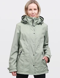 Lightweight Breathe-Tech® Soft-Shell Vegan Jacket with Detachable Hood by Saki