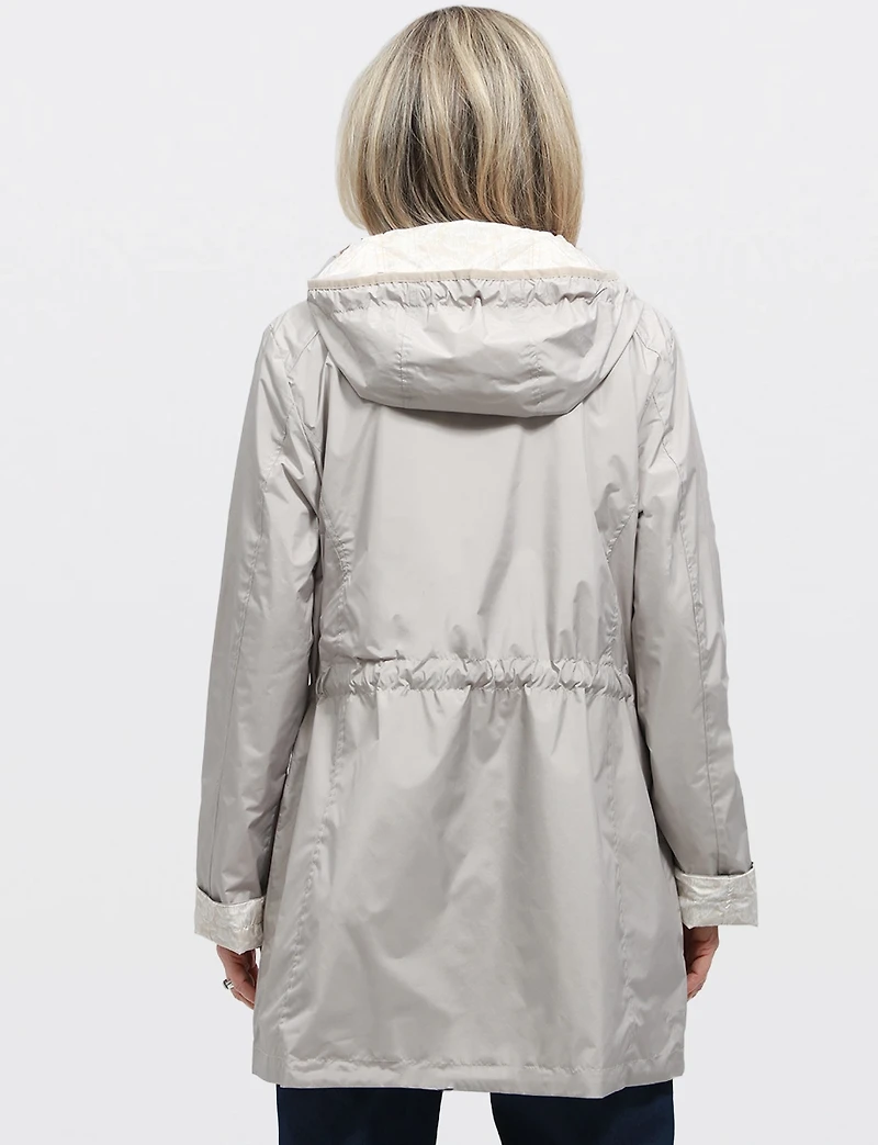 Lightweight Reversible ActivTech® Windbreaker Parka Jacket with Hood by Saki