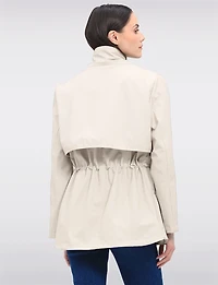 Vegan Breathe-Tech® Softshell Jacket with Plaid-Lined Removable Hood by Saki