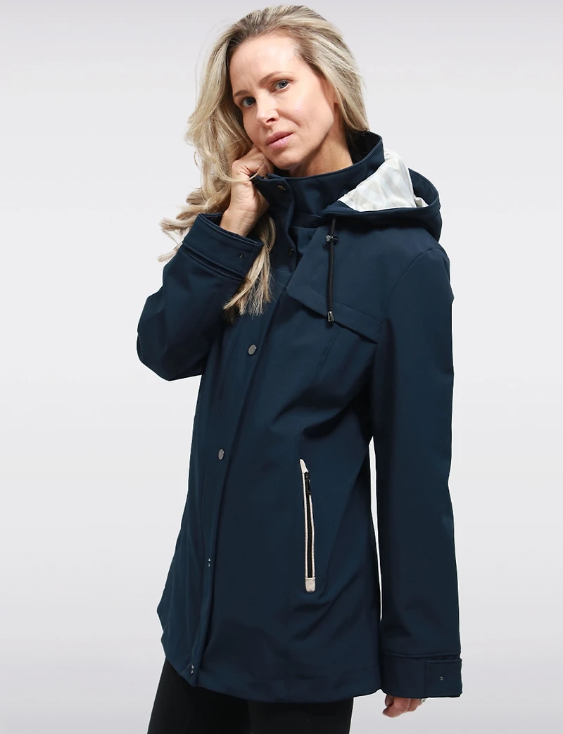 Vegan Breathe-Tech® Softshell Versatile Jacket with Detachable Hood by Saki