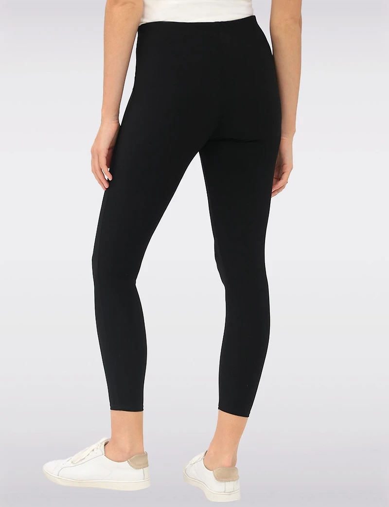 Ultra-Comfort High-Waisted Full-Length Stretch Pull-On Pant Legging by Perle