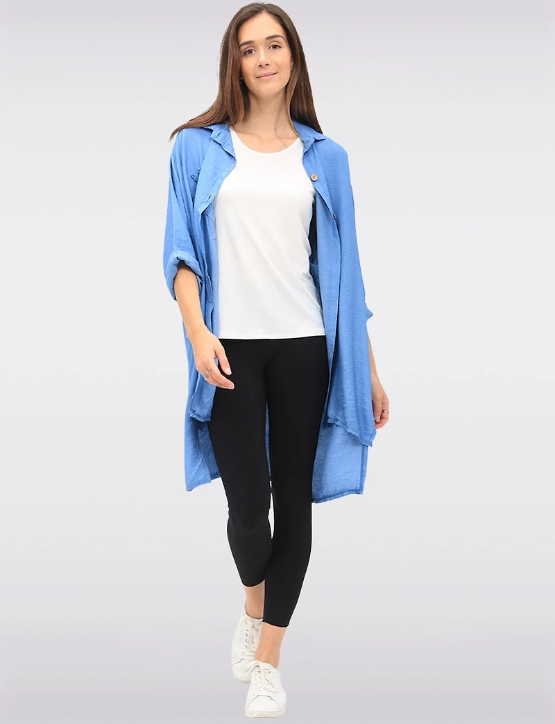 Ultra-Comfort High-Waisted Full-Length Stretch Pull-On Pant Legging by Perle