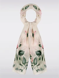 Lightweight Luxe Floral Print Oblong Scarf Shawl & Wrap - Style & Elegance