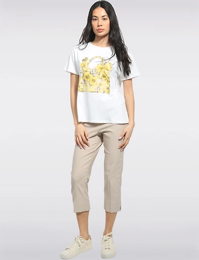 Solid Stretch Pull On Capri Pants by Perle