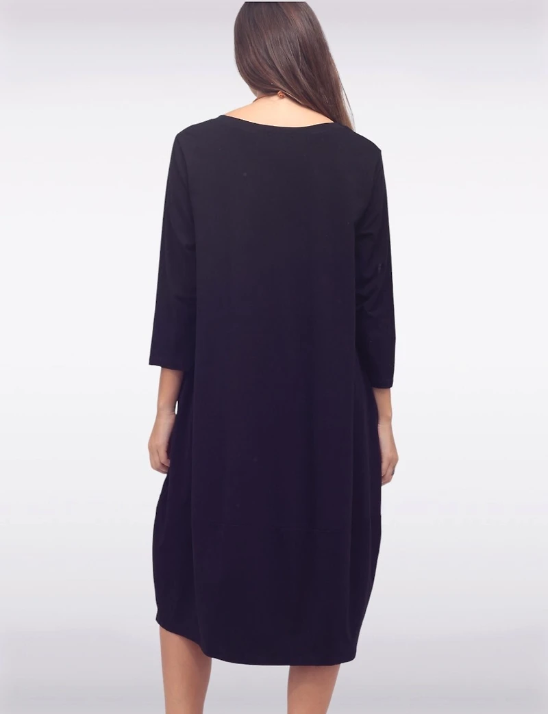 Chic Cotton Short Sleeve Maxi Dress with Necklace & Hidden Pockets by Froccella