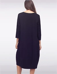 Chic Cotton Short Sleeve Maxi Dress with Necklace & Hidden Pockets by Froccella