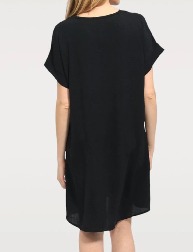 Elegant Lightweight Loose-Fit V-Neck with Short Sleeves by Froccella