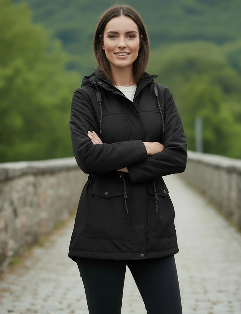 Light Versatile Hooded Anorak with Cozy Butter Pile® Lining by Free Country