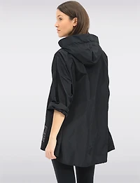 Loose Fit Short Ultralight Windshell Hood Ribbon Drawstring Jacket by Froccella