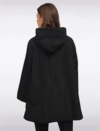 Loose Fit Short Ultralight Windshell Hood Ribbon Drawstring Jacket by Froccella