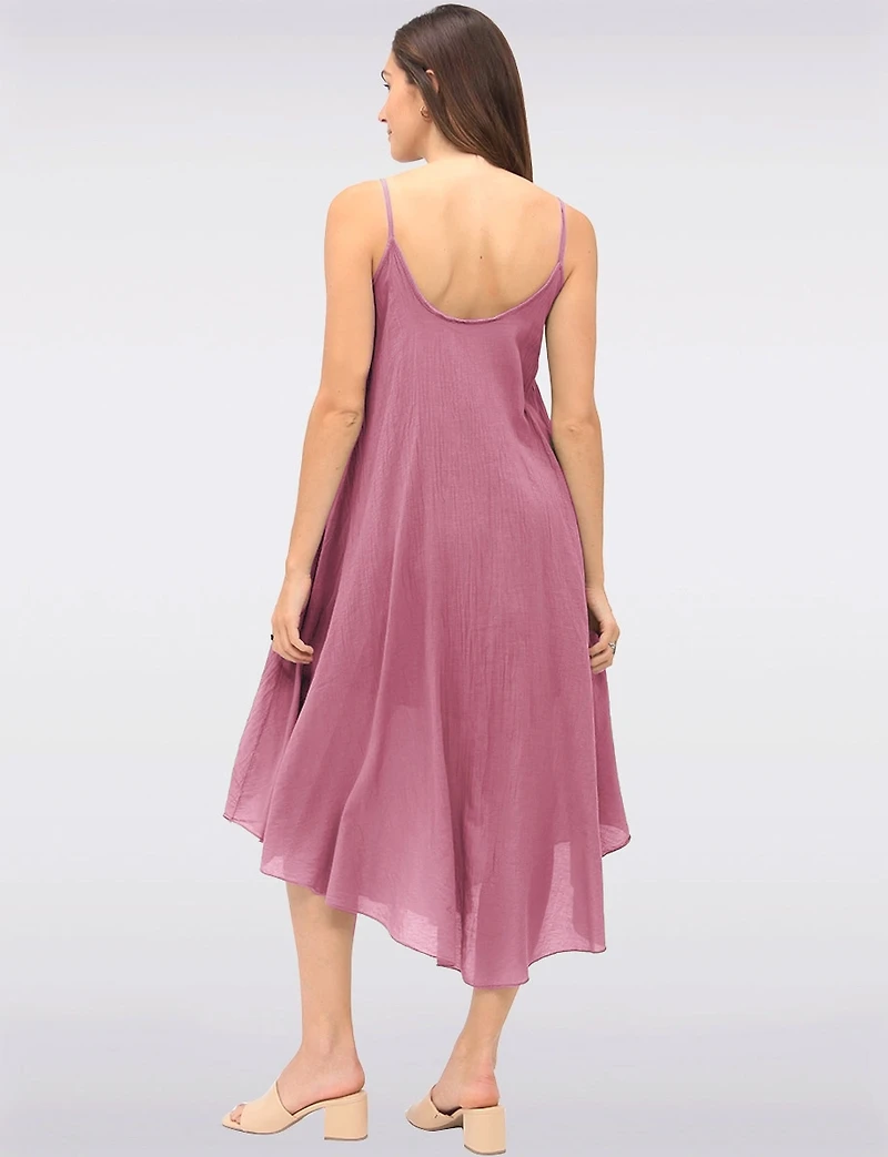 Versatile Two-Piece Cotton Lined Dress Set with Rounded Hemline by Froccella