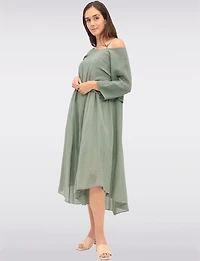Versatile Two-Piece Cotton Lined Dress Set with Rounded Hemline by Froccella