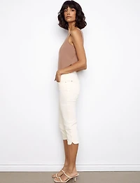 Slim Fit Knee High Capri - Stretch Twill Five-Pocket Design by Charlie B