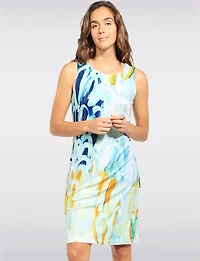 Lightweight Printed Sleeveless A-Line Knee-Length Dress by Claire Desjardins