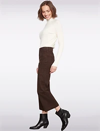 Bold Leopard Print Wide-Leg Cropped Pants with Pockets by Charlie B