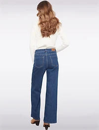 Chloe Wide Leg Mid-Rise Stretch Denim Pant by Charlie B