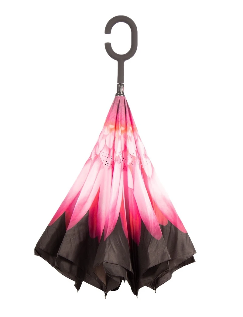 Versatile Inverted Umbrella With Floral Pattern By Up-Brella