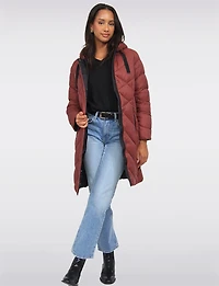 Vegan Dual Quilted Polyloft Ultra-Lightweight Hooded Parka Jacket by Snoboll