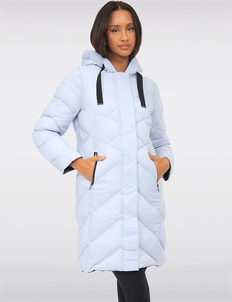 Vegan Dual Quilted Polyloft Ultra-Lightweight Hooded Parka Jacket by Snoboll