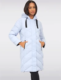 Vegan Dual Quilted Polyloft Ultra-Lightweight Hooded Parka Jacket by Snoboll