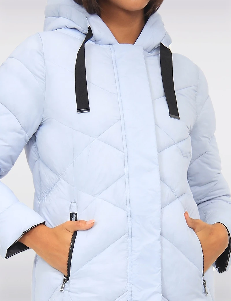 Vegan Dual Quilted Polyloft Ultra-Lightweight Hooded Parka Jacket by Snoboll