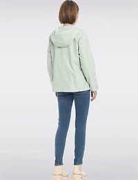 Lightweight Active Sporty  Windbreaker Jacket With Gingham-Lined Hood by Details