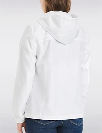 Lightweight Active Sporty  Windbreaker Jacket With Stripe-Lined Hood by Details