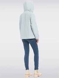 Lightweight Active Sporty  Windbreaker Jacket With Stripe-Lined Hood by Details