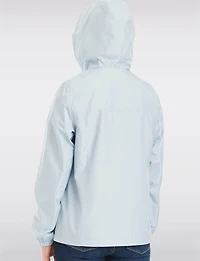Lightweight Active Sporty  Windbreaker Jacket With Stripe-Lined Hood by Details