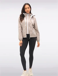 Vegan ActivTech® Double Zip Hooded Water-Resistant Windbreaker by Saki