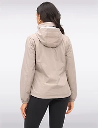 Vegan ActivTech® Double Zip Hooded Water-Resistant Windbreaker by Saki