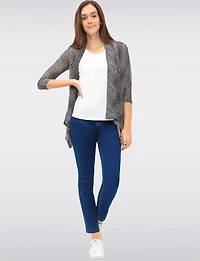 Slim Fit Pull-Up Cotton Stretch Dark Wash Denim Pants with Pockets by Erika