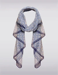 Flowy Lightweight Oversized Chic Clover Print Scarf by Saki