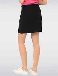 Chic and Versatile Mid-rise Straight Cut Stretchy Skort by Amani Couture
