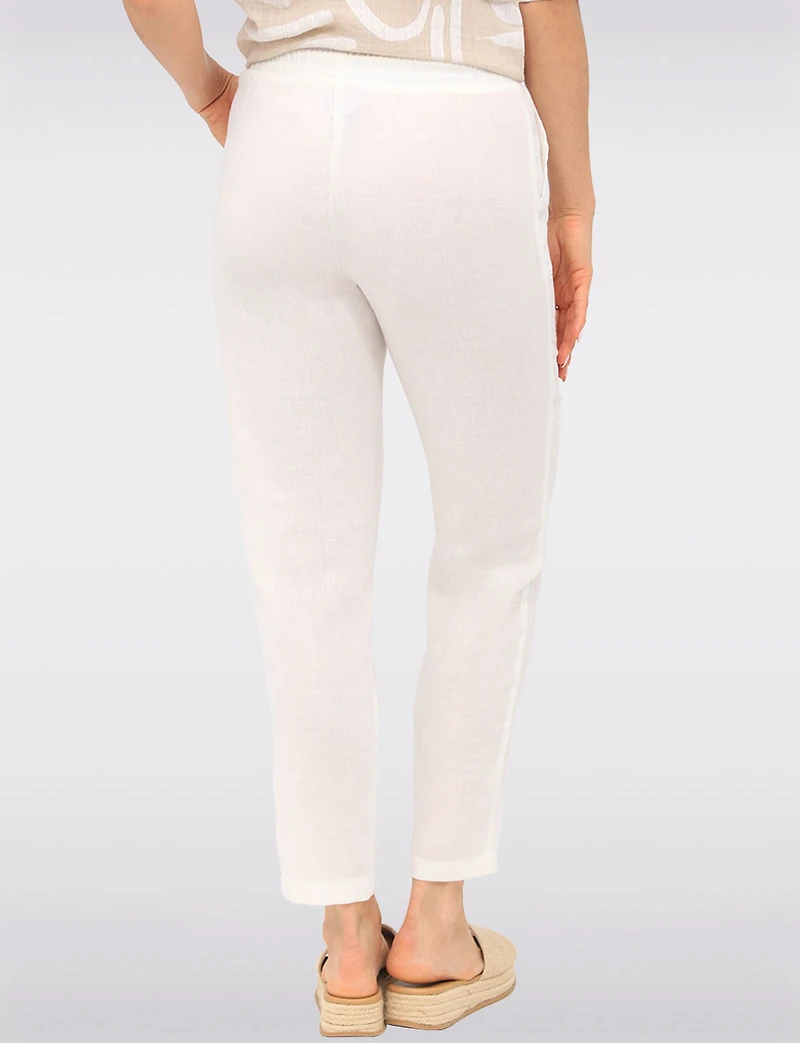 Casual Lightweight Pants with Adjustable Waist & Patch Pockets by Amani Couture
