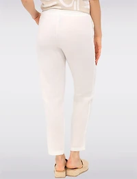Casual Lightweight Pants with Adjustable Waist & Patch Pockets by Amani Couture