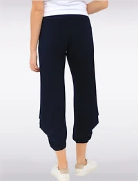 Chic Relaxed Fluid Drape Harem Pants by Amani Couture