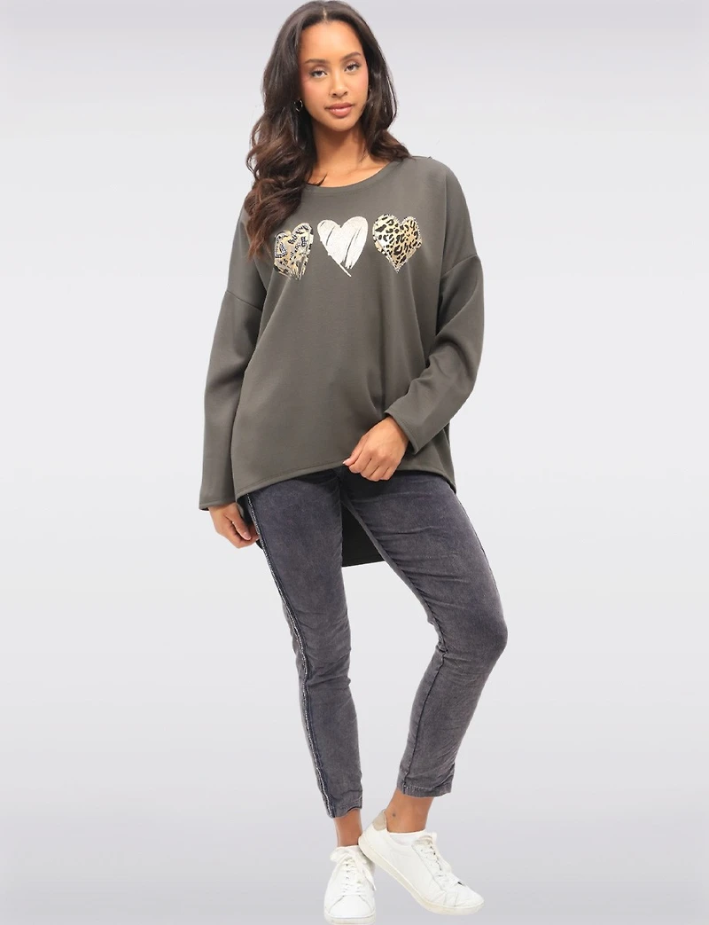 Ultra-Soft High Low Relaxed Fit Printed Tunic by Froccella