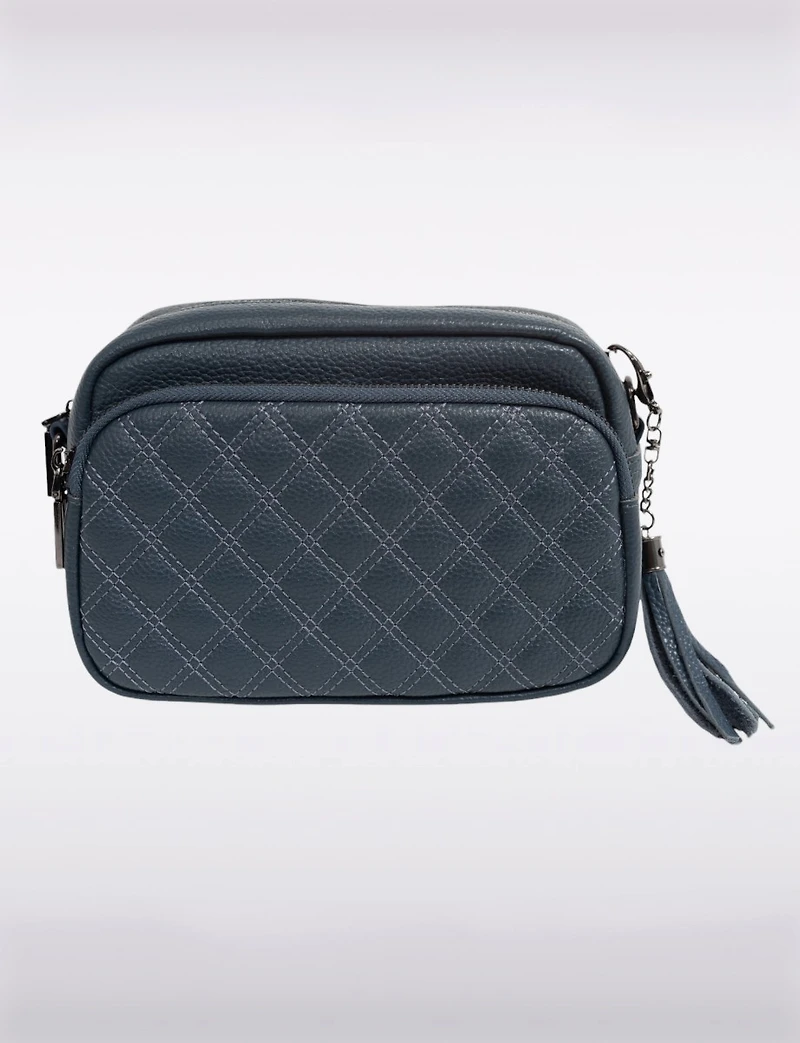 Diana 3-in-1 Quilted Vegan Leather Zip Crossbody With Changeable Straps by Sokos