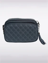 Diana 3-in-1 Quilted Vegan Leather Zip Crossbody With Changeable Straps by Sokos