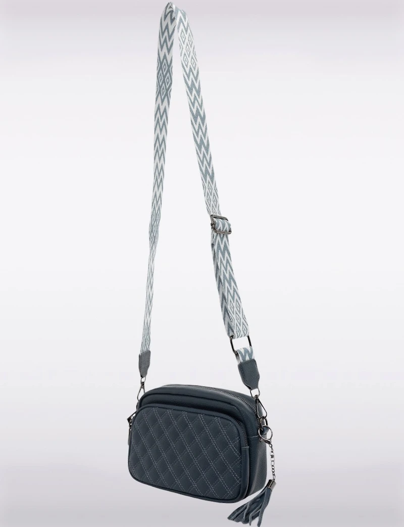 Diana 3-in-1 Quilted Vegan Leather Zip Crossbody With Changeable Straps by Sokos