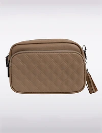 Diana 3-in-1 Quilted Vegan Leather Zip Crossbody With Changeable Straps by Sokos