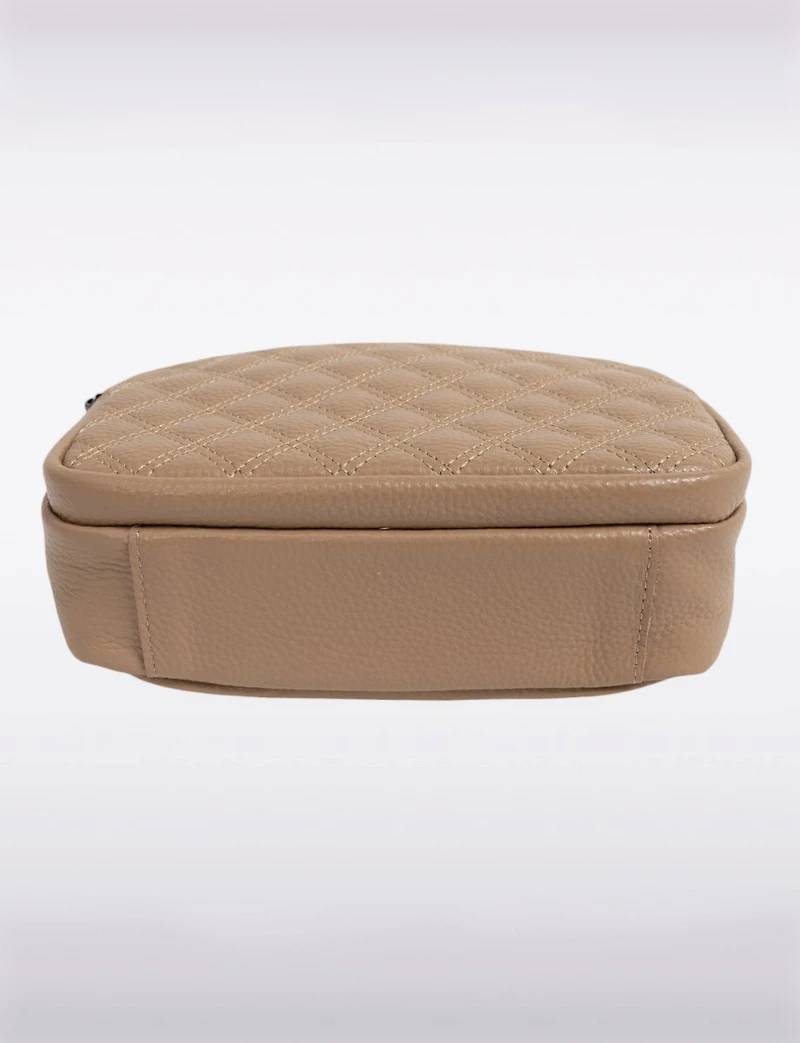 Diana 3-in-1 Quilted Vegan Leather Zip Crossbody With Changeable Straps by Sokos